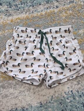 White Mallard Duck Toddler Swim Trunks